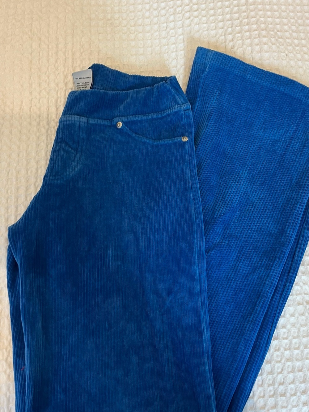 Goddess wear Blue Corduroy Wide-Leg Pants - Unbranded